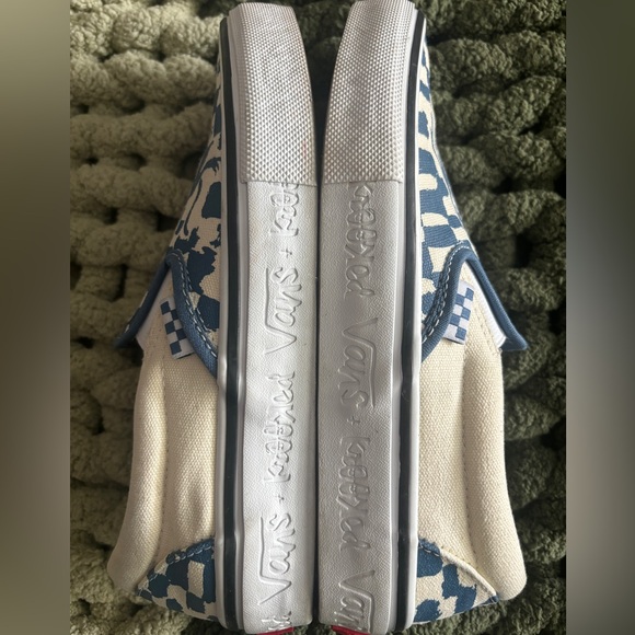 SUPER RARE Vans Krooked x skate slip on Natas For Ray Barbee in blue checkboard - Picture 8 of 8